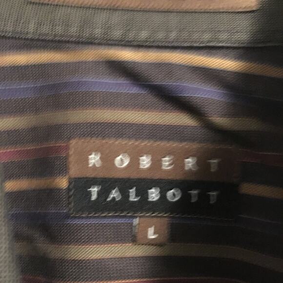 ROBERT TALBOTT MEN'S DRESS SHIRT, STRIPED, SZ L, EUC - Picture 6 of 6